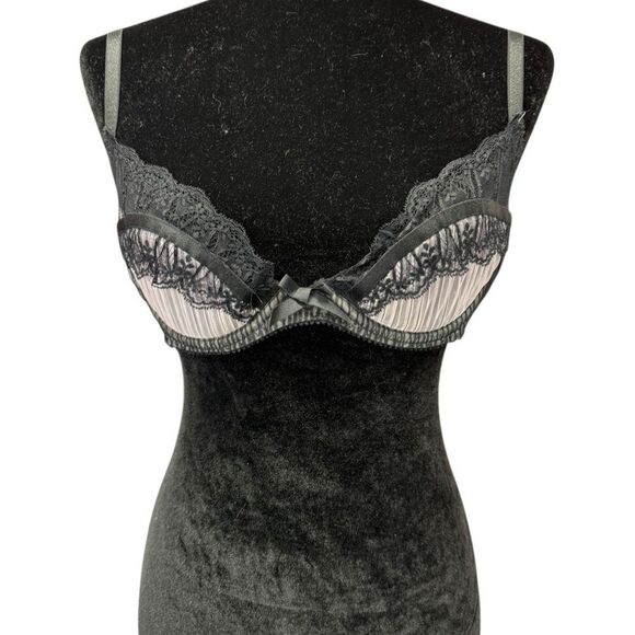 Agent Provocateur Black Pink Lace Bra 36C Knickers Forever Elegant - Picture 6 of 11